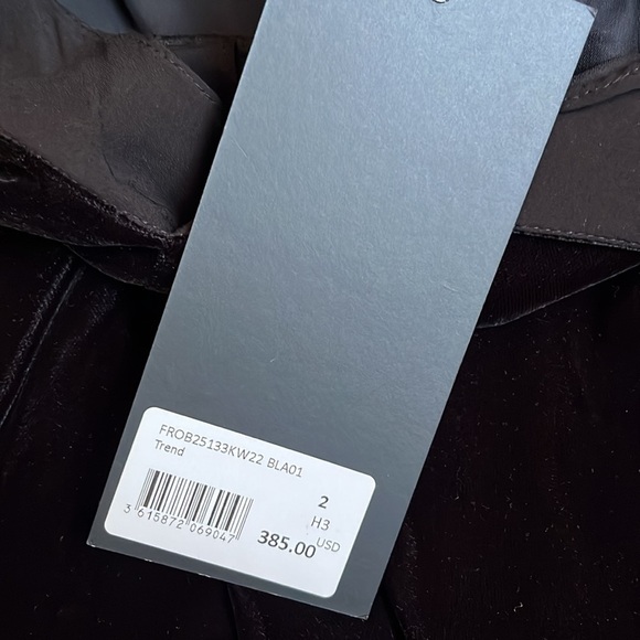 The Kooples Velvet Black Faux Wrap Mini Dress Long Sleeve Size 6 Cocktail Party - Picture 16 of 16